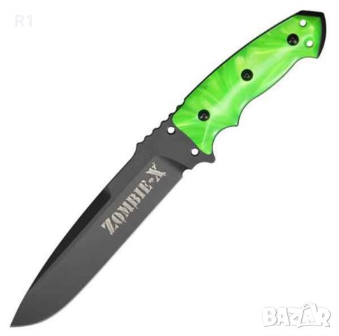 Нож HOGUE Zombie-Х Survival с зелена дръжка!, снимка 2 - Ножове - 43324807