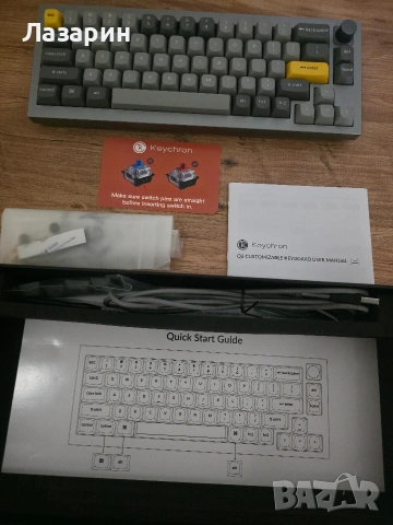 Геймърска Keychron Q2 65% Gateron G Pro Red суичове и 2 аксесоара, снимка 3 - Клавиатури и мишки - 53583791