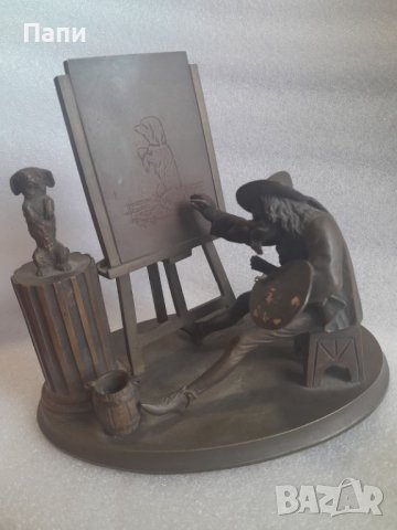 Изящна,детайлна,бронзова скулптура от началото на 20-ти век, снимка 6 - Антикварни и старинни предмети - 38390455