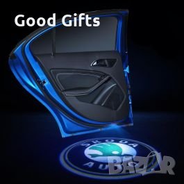 LED logo Безжично лого проектор за врати ШКОДА SKODA, снимка 3 - Аксесоари и консумативи - 35490345