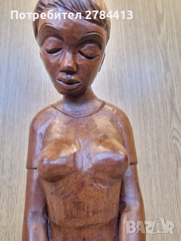 статуетка / дърворезба 69 см., снимка 3 - Статуетки - 52377608