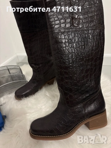 Високи ботуши с леко токче,без цип, снимка 2 - Дамски ботуши - 53133457