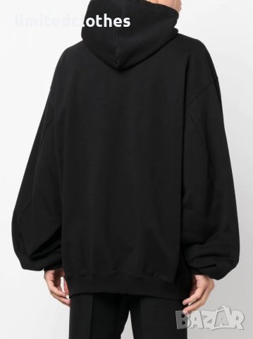 BALENCIAGA Ripped Caps Logo Oversized Мъжко / Дамско Горнище тип Суичър size S (L/XL), снимка 5 - Суичъри - 40043689