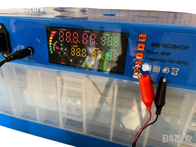 Инкубатор за яйца, автоматично обръщане на яйцата, регулируема температура и влажност, снимка 3 - Кокошки и пуйки - 52776332