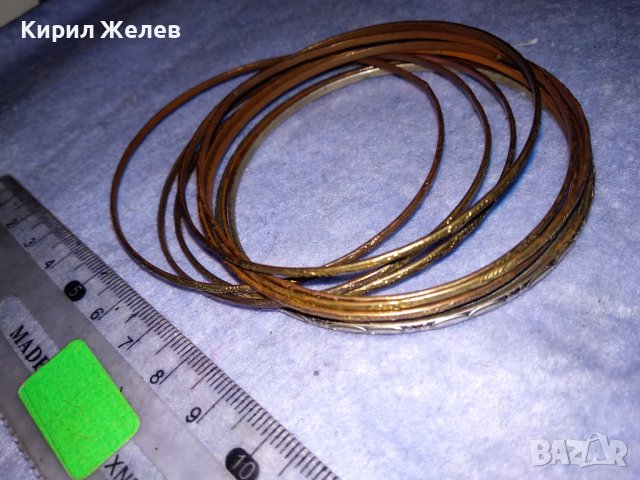 КОМПЛЕКТ ПОМЕДНЕНИ СТОМАНЕНИ ТЪНКИ ОРИЕНТАЛСКИ ТИП ГРИВНИ 37941, снимка 9 - Гривни - 40811382