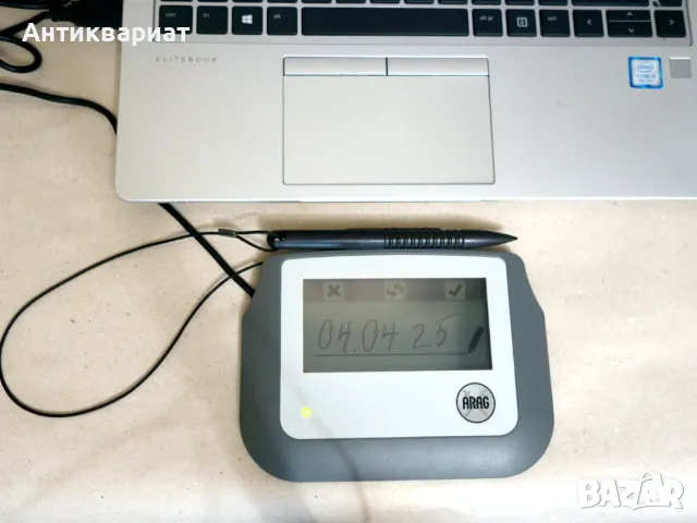 Таблет за подпис 4" монохромен - ARAG signotec LCD Signature Pad Sigma / Germany, снимка 7 - Друга електроника - 49761388