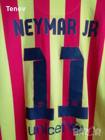 Barcelona Neymar Jr Nike оригинална тениска фланелка Неймар Барселона 2013-2014 Away размер L, снимка 3 - Тениски - 43241118
