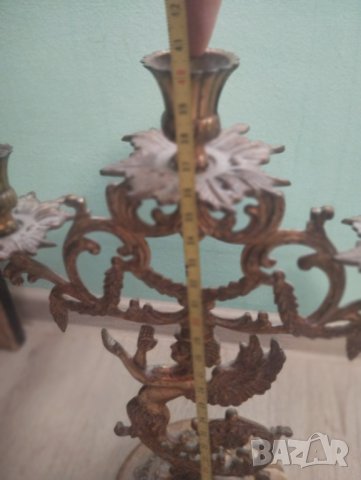 Два барокови свещници, снимка 5 - Други ценни предмети - 43133750