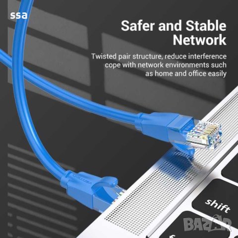 LAN Кабел UTP Cat.6 Patch Cable - 0.5M – Различни цветове Vention, снимка 10 - Кабели и адаптери - 43204734