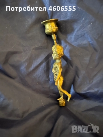 Стара метална фигура част от свещник?, снимка 2 - Други ценни предмети - 52390939
