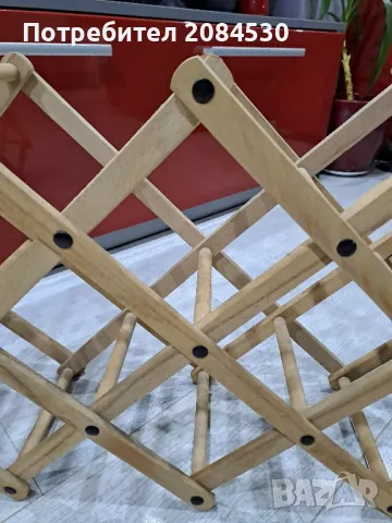 Сгъваема дървена стойка за бутилки, снимка 4 - Други стоки за дома - 48950029