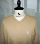 Henri Lloyd Mens Light Beige V-Neck Long Sleeve Cotton Casual Jumper Size Large, снимка 2