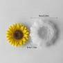 3D  2 модела Слънчоглед Силиконов молд форма за свещи гипс сапун смола фондан за декорация на торта , снимка 4
