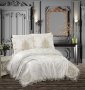 Луксозни покривки за спалня в комплект с долен чаршаф ранфорс , 2 калъфки ранфорс и 2 калъфки сатен, снимка 6