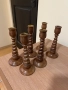 Дървен свещник, комплект от два броя, снимка 5