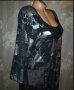 Wearhouse XL-Официална  еластична туника/рокля/ в черно с абстрактни сребристи фигури , снимка 6