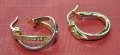 Златни обеци /едната е смачкана/, снимка 2