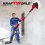 Шлайфмашина за стени и тавани KraftWorld – с кръгла LED глава,телескопично рамо,торба и 6 диска, снимка 2