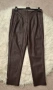 Кафяв кожен панталон размер 38 (М размер), снимка 3