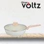 Тиган с капак Voltz Nice , Дълбок, Кован алуминий, Мраморно покр., Индукция, Кремав меланж, снимка 2