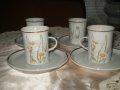 Стар Български порцелан комплект от 4 чаши за кафе, снимка 3