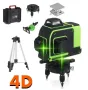 Немски 4D Лазерен Нивелир с 16 линии (четири точков) самонивелиращ се, със зелен лазер, снимка 1