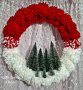 Коледен венец с елхички - ръчно направен, снимка 1 - Коледни подаръци - 43046875