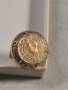 Златен пръстен 7.18гр 14к с Монета Чейрек 22карата 61 размер, снимка 2