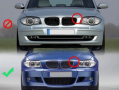 Двойни Бъбреци Черен Гланц За:BMW E81;E87, снимка 5