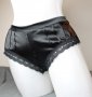 М размер черен полу-боксер/бикина със сатен отпред и тюл отзад, снимка 4