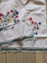 Кърпа, месал, ръчна бродерия и дантела, 144х30см., снимка 6