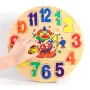 Дървен часовник пъзел с числа образователен комплект , снимка 4