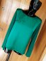 Ярко зелена блуза с дълъг ръкав от сатен и трико ХЛ, снимка 1 - Туники - 32985626