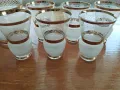Винтидж чаши за ракия със златен кант от средата на миналия век, снимка 5