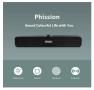 Phission Soundbar, Компютърни високоговорители с 2 диафрагми, захранвани от USB, 2.0, снимка 3