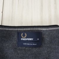 Fred Perry 100% Merino Wool Mens Size M  ОРИГИНАЛ! Мъжки Пуловер!, снимка 11 - Пуловери - 43201367