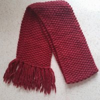 Голям червен зимен шал, снимка 1 - Шалове - 43254354