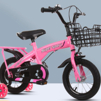 Детски велосипед с противоплъзгащи се гуми и светещи помощни колела, снимка 2 - Детски велосипеди, триколки и коли - 44898223