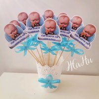 Топери подаръчета за гостите на бебешка погача на тема Бебе Шеф , снимка 1 - Други - 37246330