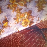 Покривало от шифон флорален мотив марково от Киото Япония 248х112см ново, снимка 14 - Покривки за легло - 44013104