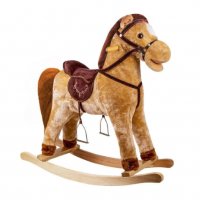 Люлеещ кон със седло - кафяв, снимка 1 - Играчки за стая - 32860504