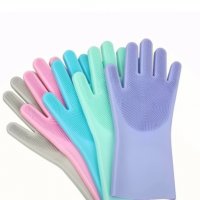 Магически силиконови ръкавици за миене на съдове Magic Brush, снимка 1 - Аксесоари за кухня - 33630396