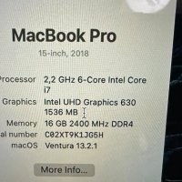 Macbook Pro 15 Retina - 2018 256GB, снимка 5 - Лаптопи за работа - 42948207