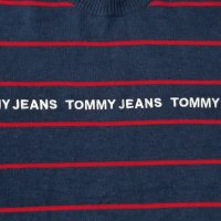 Tommy Jeans Pullover оригинален пуловер L памучен пуловер Hilfiger, снимка 3 - Пуловери - 44077784