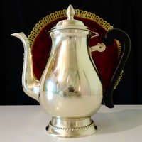 Старинна кана,чайник,никелово сребро 1 кг. , снимка 2 - Антикварни и старинни предмети - 37275187