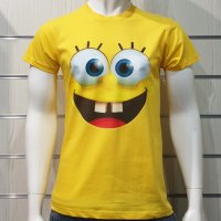 Нова мъжка тениска с дигитален печат Спондж боб , снимка 4 - Тениски - 35623443