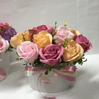 Букет с ароматни сапунени рози, снимка 16 - Декорация за дома - 32962692