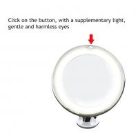 Огледало за грим с LED светлина и увеличение 10Х - захващане чрез вакуум - код 2234, снимка 12 - Други стоки за дома - 26719996