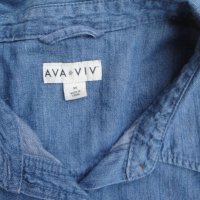 4XL Дънкова риза Ava & Viv , снимка 7 - Ризи - 28356761