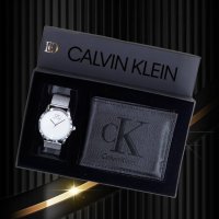 💯Calvin Klein луксозни мъжки подаръчни комплекти - портмоне и часовник💯, снимка 2 - Портфейли, портмонета - 43375268